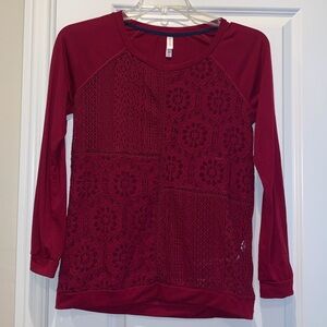 Red Longsleeve Blouse